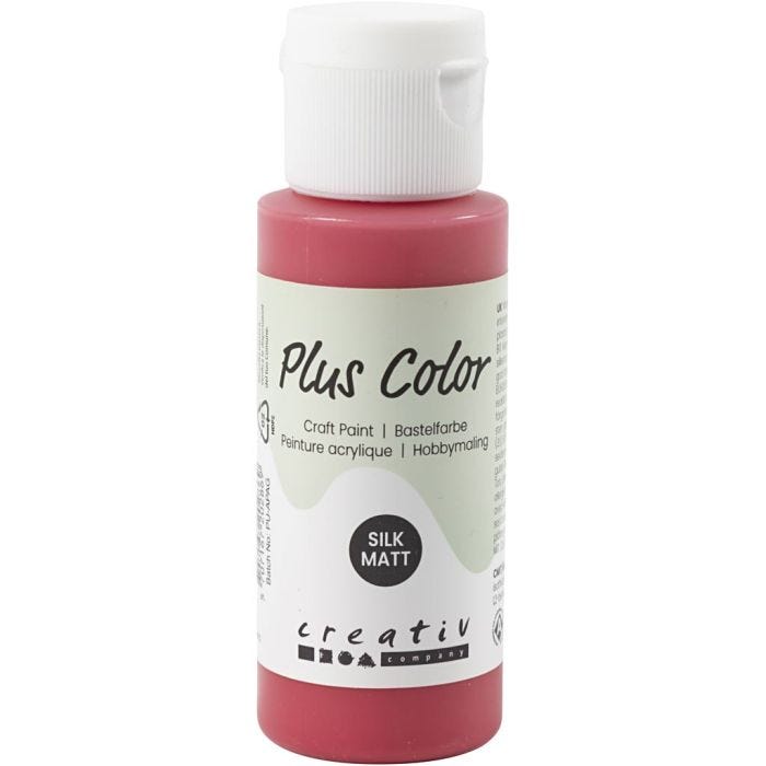 Plus Color Acrylverf, berry red, 60 ml/ 1 fles