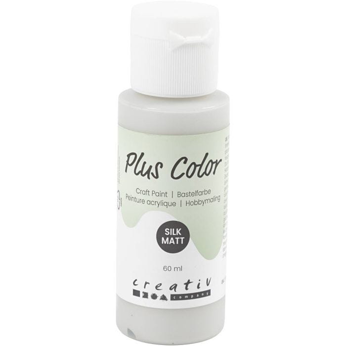 Plus Color Acrylverf, lichtgrijs, 60 ml/ 1 fles