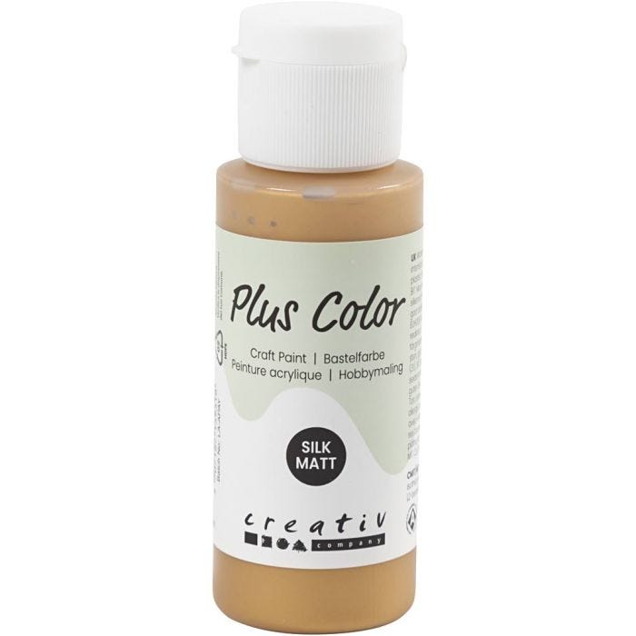 Plus Color Acrylverf, goud, 60ml/ 1 fles