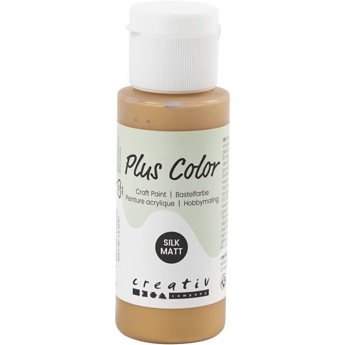 Plus Color Acrylverf, goud, 60 ml/ 1 fles