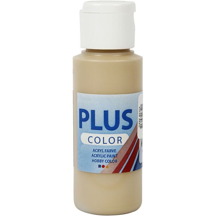 Plus Color Acrylverf, dark beige, 60 ml/ 1 fles