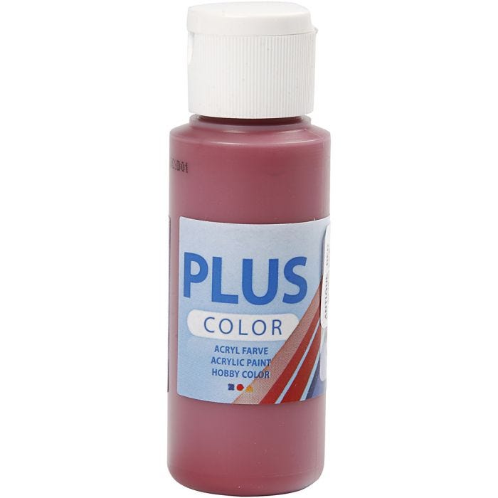 Plus Color Acrylverf, antiek rood, 60 ml/ 1 fles