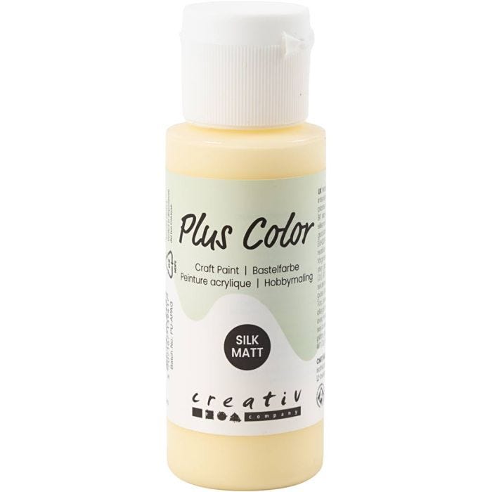 Plus Color Acrylverf, lichtgeel, 60 ml/ 1 fles