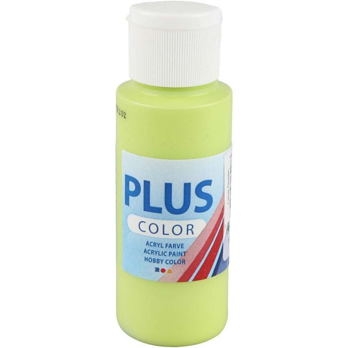 Plus Color Acrylverf, lime groen, 60 ml/ 1 fles