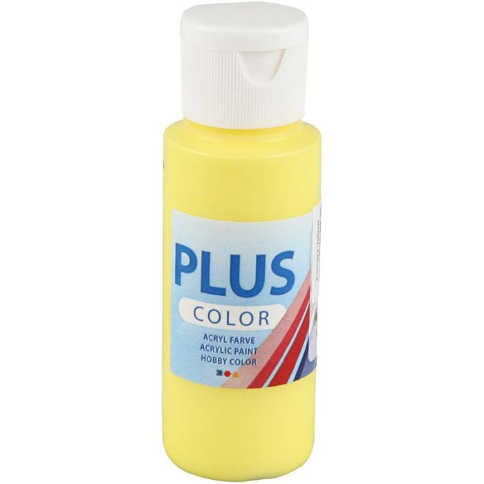 Plus Color Acrylverf, primair geel, 60 ml/ 1 fles