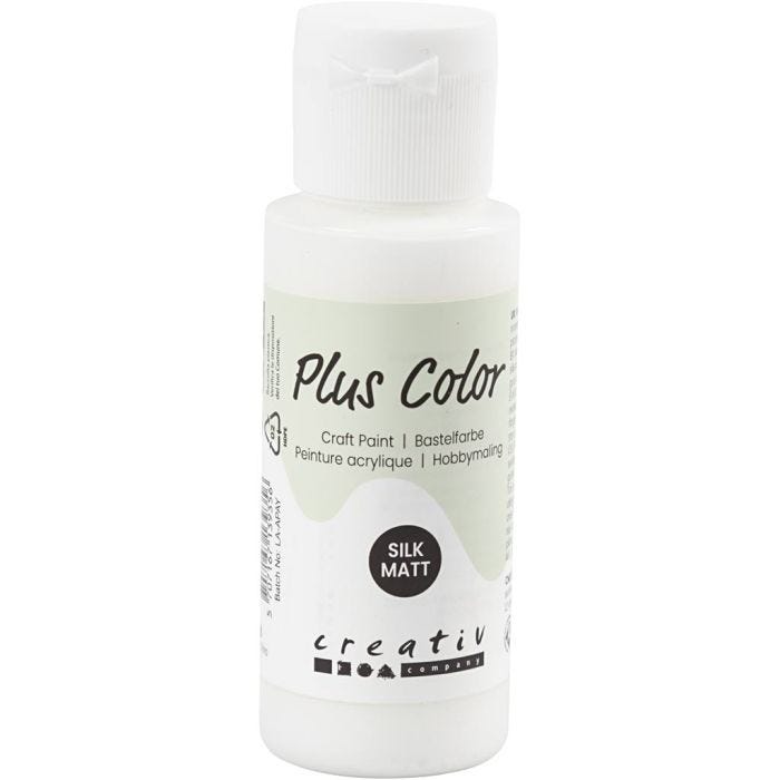 Plus Color Acrylverf, wit, 60 ml/ 1 fles