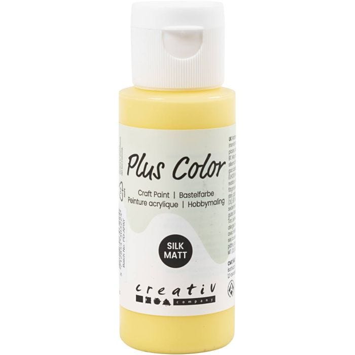 Plus Color Acrylverf, primrose yellow, 60 ml/ 1 fles