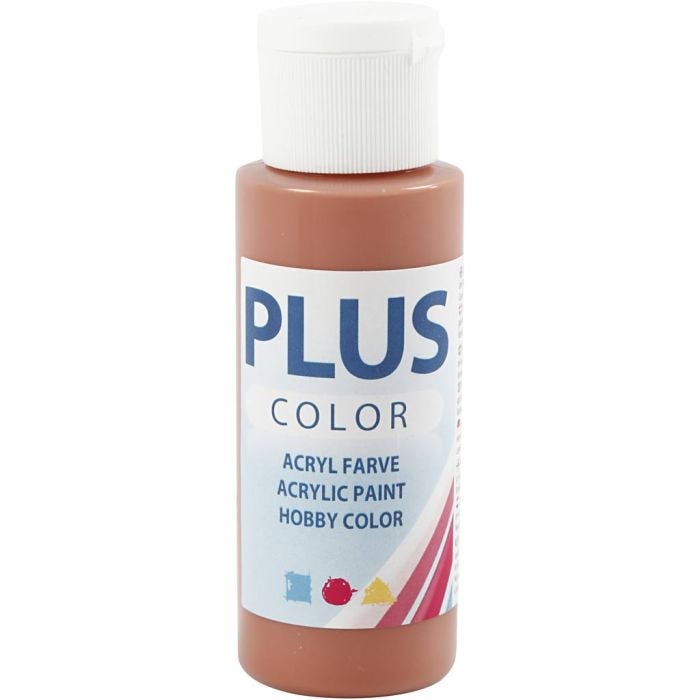Plus Color Acrylverf, terracotta, 60 ml/ 1 fles