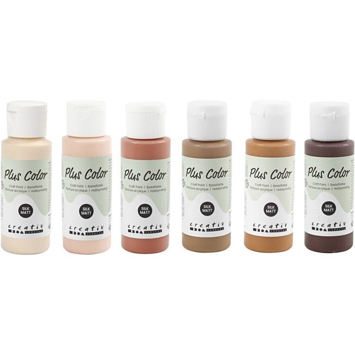 Plus Color Acrylverf, diverse kleuren, 6x60 ml/ 1 doos