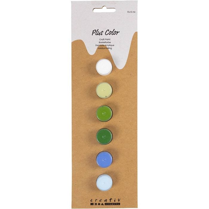 Plus Color acrylverf, blauw/groen harmonie, 6x5ml/ 1 doos