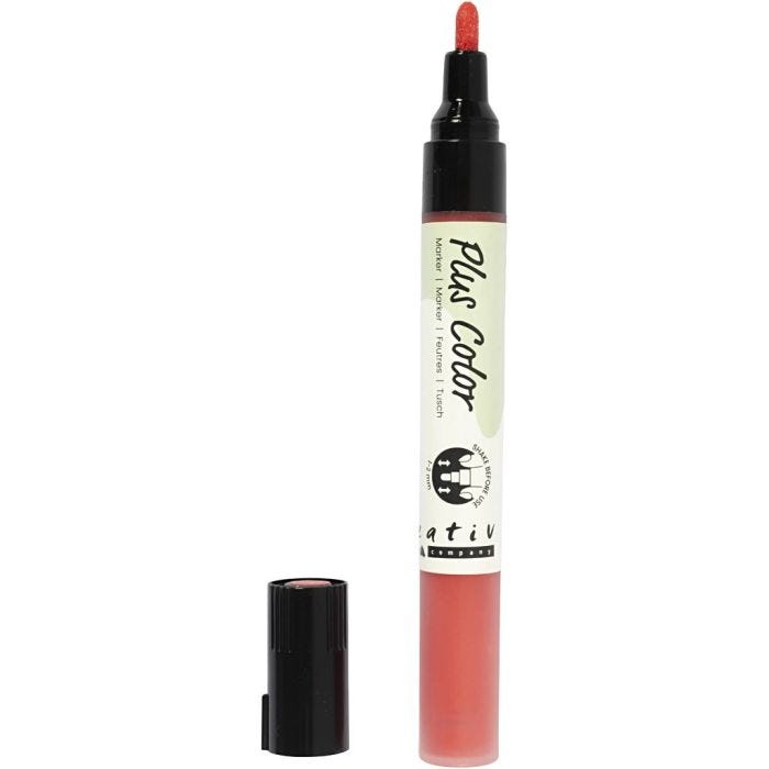 Plus Color Marker, L: 14,5 cm, lijndikte 1-2 mm, crimson red, 5,5 ml, 1 stuk