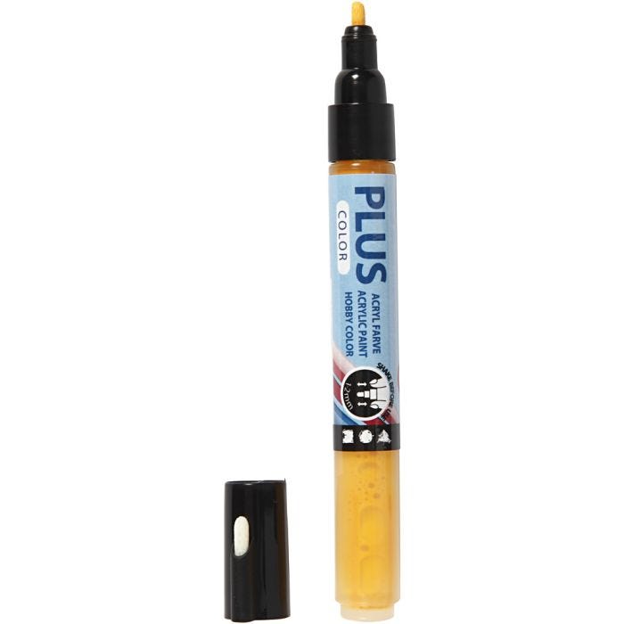 Plus Color Marker, L: 14,5 cm, lijndikte 1-2 mm, yellow sun, 5,5 ml, 1 stuk