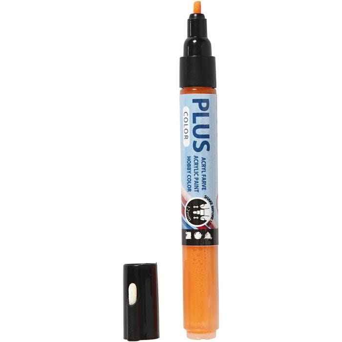 Plus Color Marker, L: 14,5 cm, lijndikte 1-2 mm, pumpkin, 5,5 ml, 1 stuk
