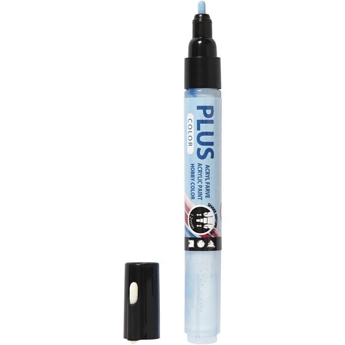 Plus Color Marker, L: 14,5 cm, lijndikte 1-2 mm, hemelsblauw, 5,5 ml, 1 stuk