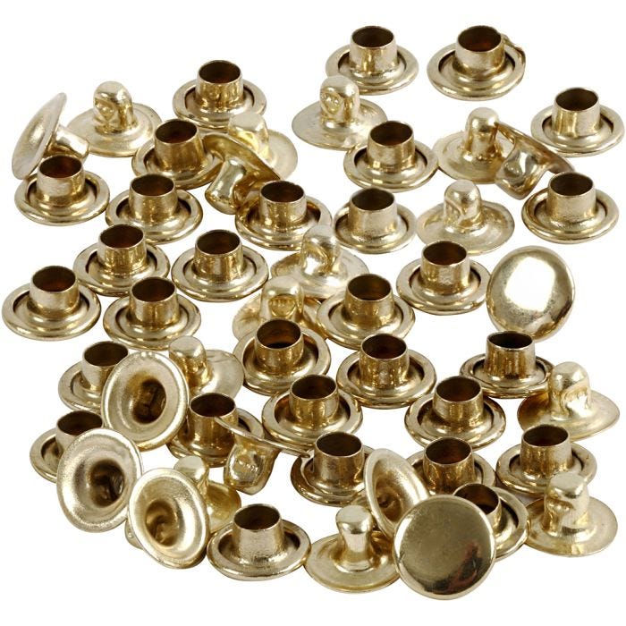Rivets, d 7 mm, brons, 50 stuk/ 1 doos