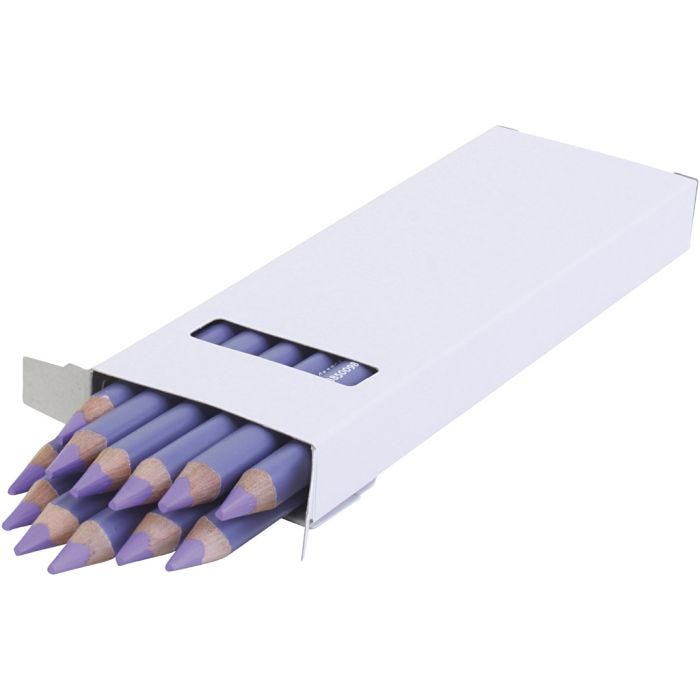 Edu Jumbo Kleurpotlood, dikte 10 mm, vulling 6,25 mm, lichtpaars, 12 stuk/ 1 doos