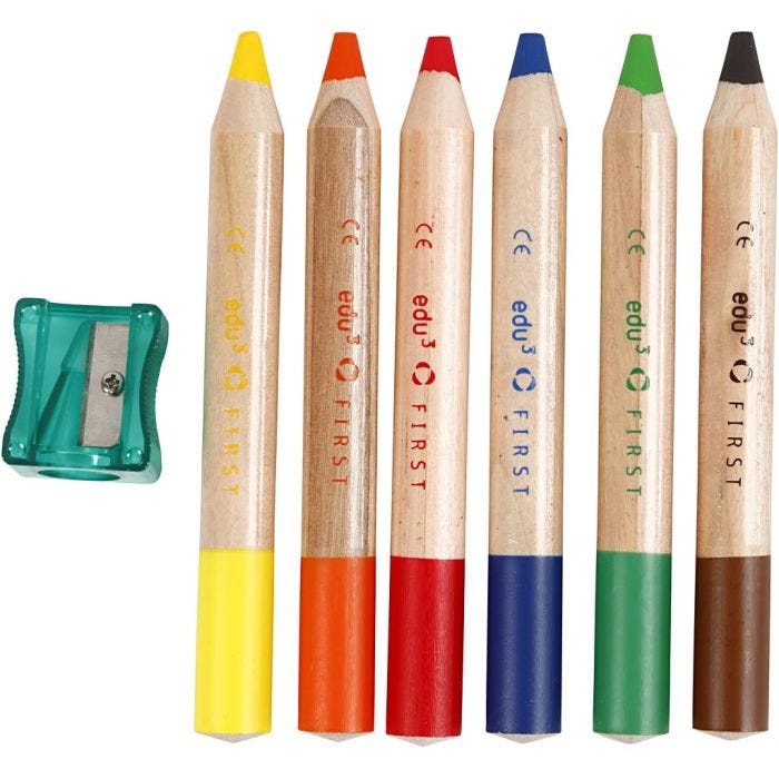EDU FIRST, dikte 13 mm, vulling 8 mm, 6stuk/ 1 doos
