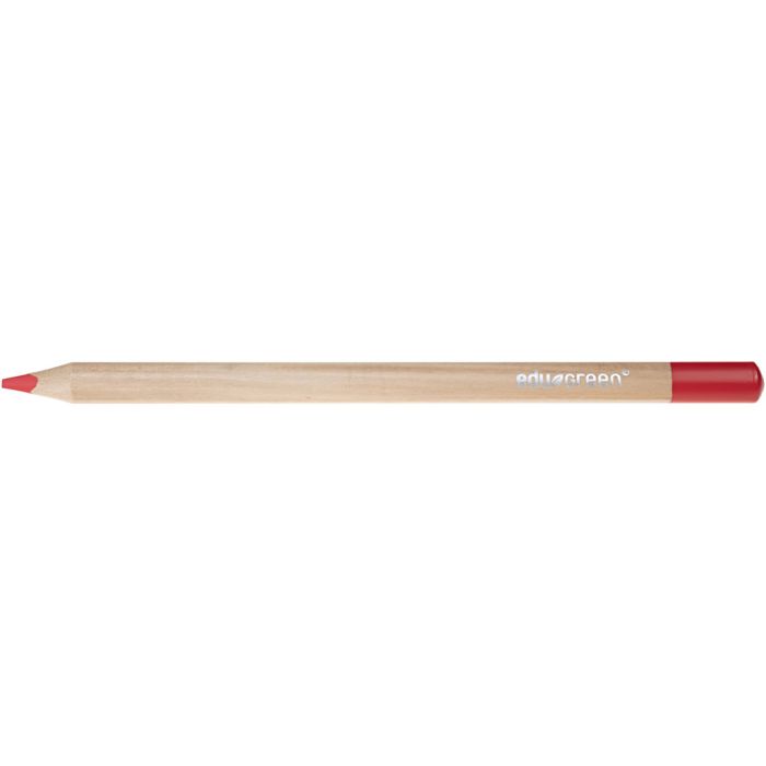 Edugreen Jumbo Kleurpotloden, vulling 5 mm, rood, 10 stuk/ 1 doos