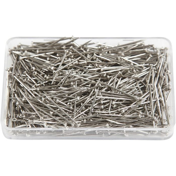 Kopspelden, L: 16 mm, dikte 0,65 mm, zilver, 35gr/ 1 doos