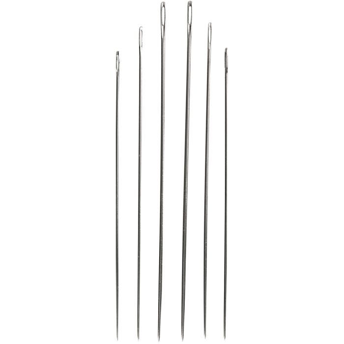 Stopnaalden, 1-5, zilver, 6stuk/ 1 doos