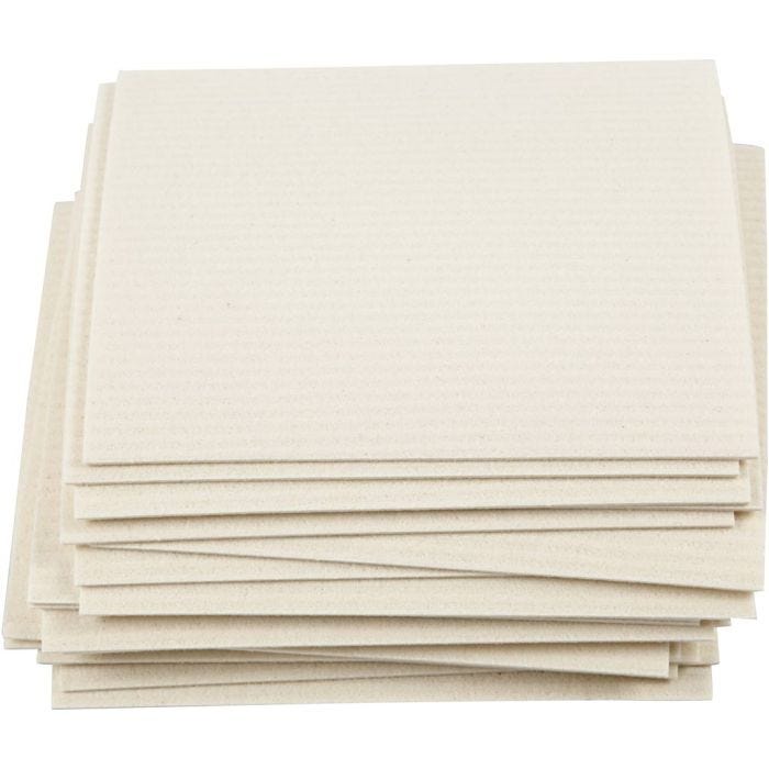 Sponsdoek, afm 17x19,5 cm, off-white, 20 stuk/ 1 doos