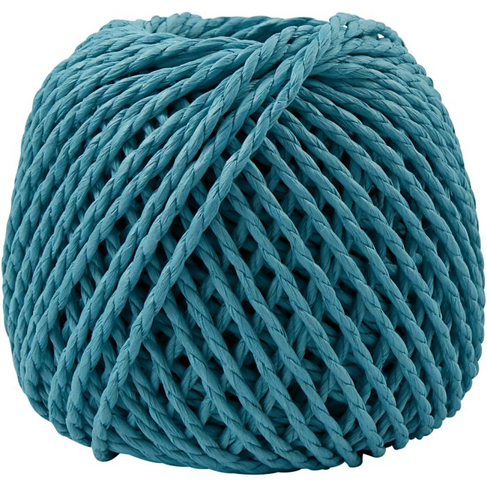 Papier Garen, dikte 2,5-3 mm, turquoise, 150 gr, 40 m/ 1 bol