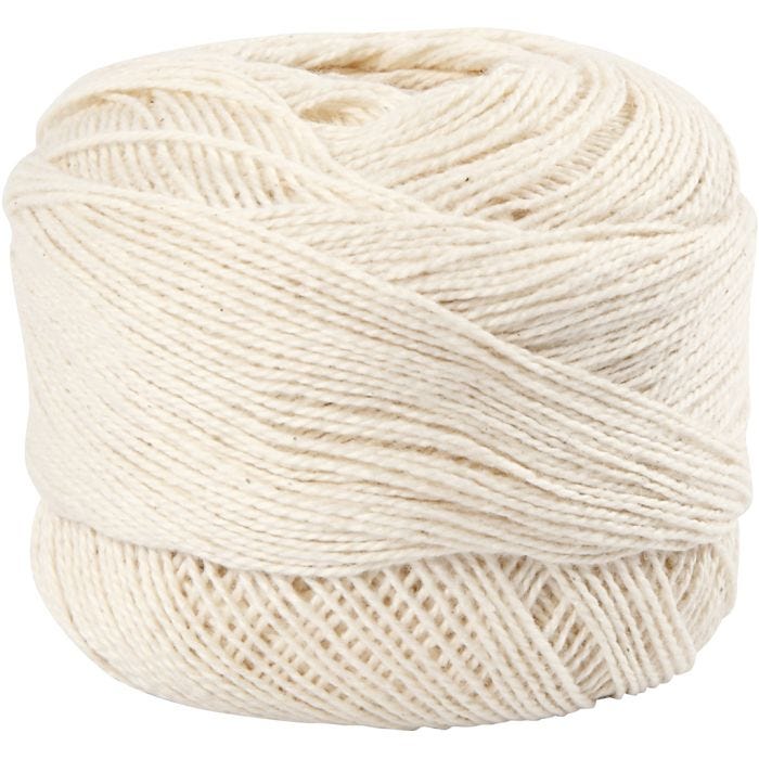 Mercerised Katoengaren, off-white, 20 gr/ 1 bol
