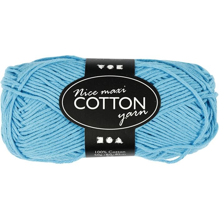 Katoengaren, afm 8/8, L: 80-85 M, afm maxi, turquoise, 50 gr/ 1 bol
