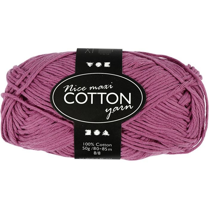 Katoengaren, 8/8, L: 80-85 M, afm maxi, violet, 50gr/ 1 bol