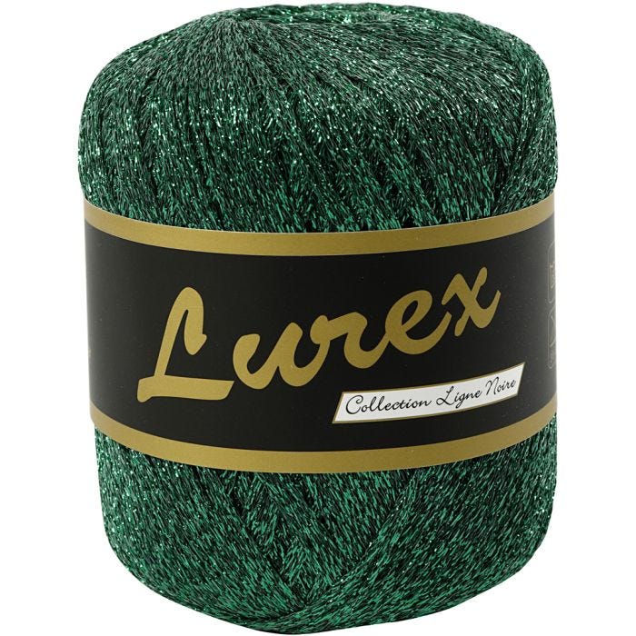 Lurex Glitter Garen, 160 M, groen, 25gr/ 1 bol