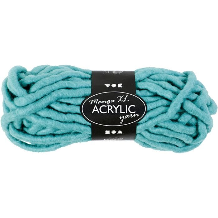 XL Garen van Acryl, L: 17 M, afm manga, turquoise, 200 gr/ 1 bol