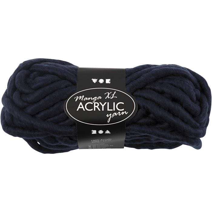 XL Garen van Acryl, L: 17 M, afm manga, donkerblauw, 200 gr/ 1 bol