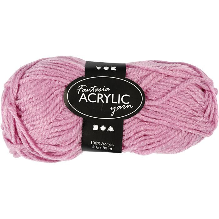 Fantasia acrylgaren, 80 M, roze, 50gr/ 1 bol
