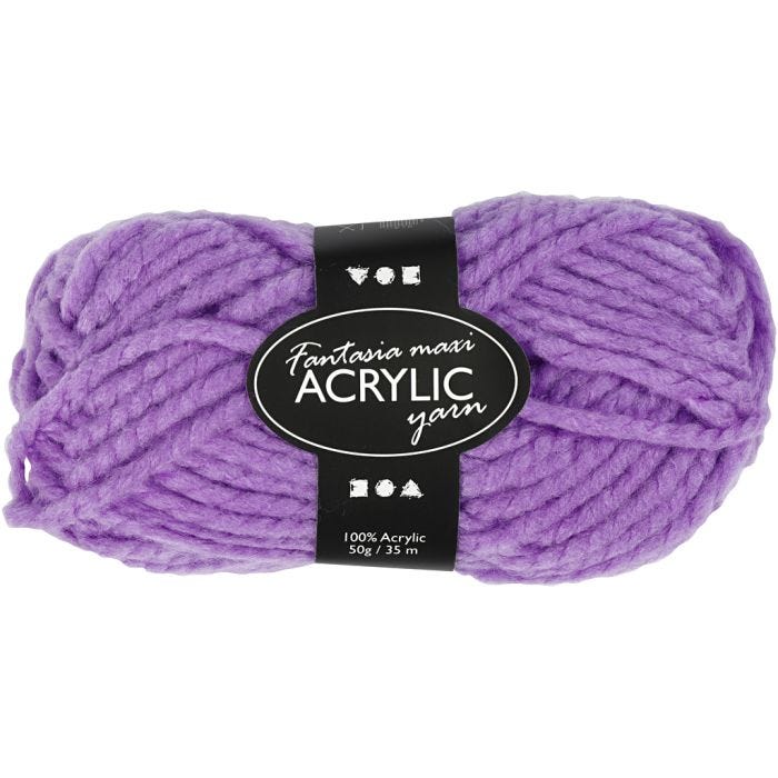 Fantasia acrylgaren, 35 M, Maxi, paars, 50gr/ 1 bol