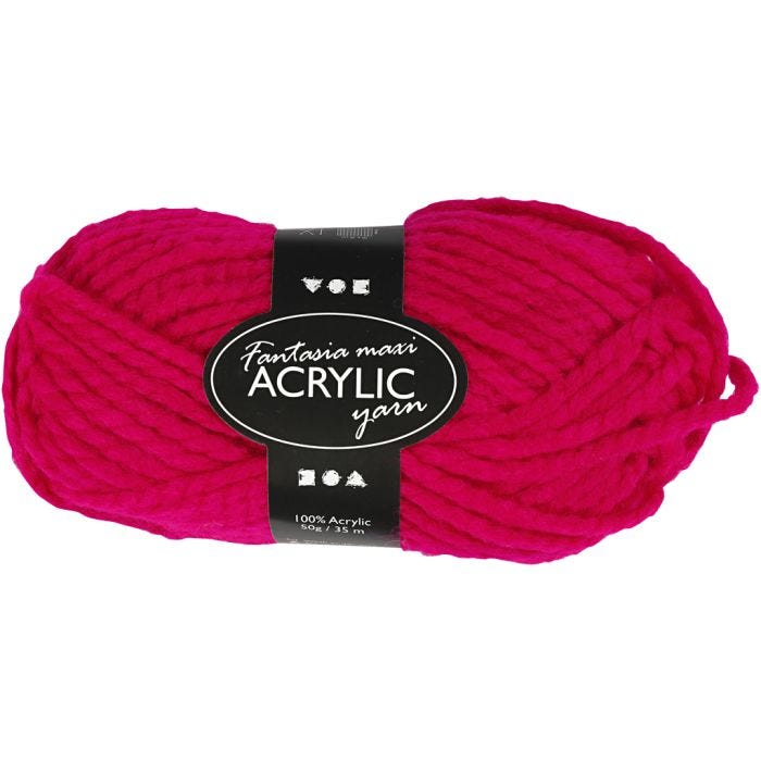 Fantasia acrylgaren, 35 M, Maxi, fuchsia, 50gr/ 1 bol