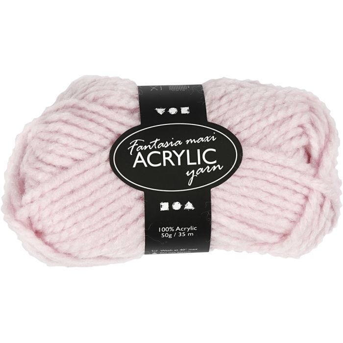 Fantasia Acrylgaren, L: 35 M, Maxi, lichtrood, 50 gr/ 1 bol