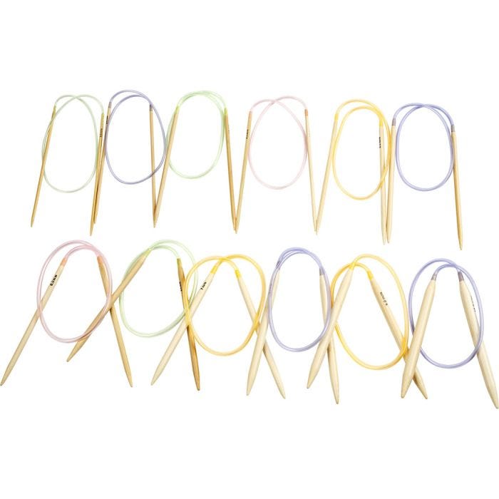 Rond breinaalden, L: 60-80 cm, afm 3-10 mm, 12 stuk/ 1 doos
