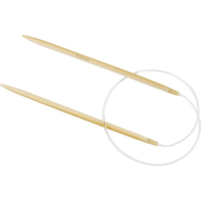 Rond breinaalden, L: 60 cm, afm 5 mm, 1 stuk