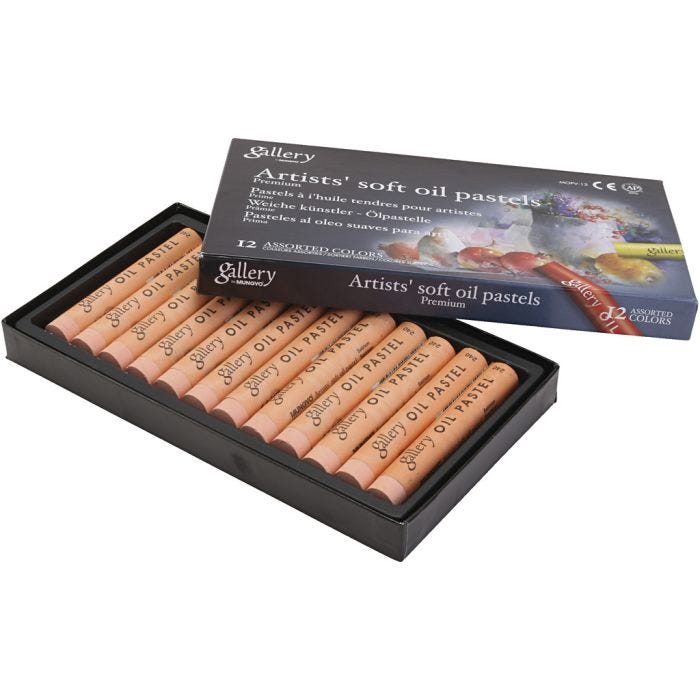 Gallery Oliepastel, 7 cm, 11 mm, zalm, 12stuk/ 1 doos
