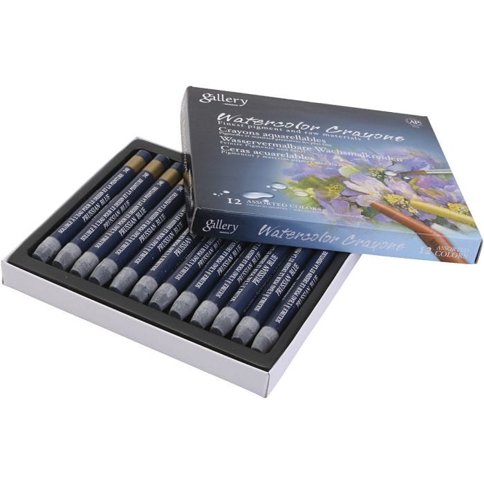 Aquarelkrijt, prussian blue (159), 12 stuk/ 1 doos