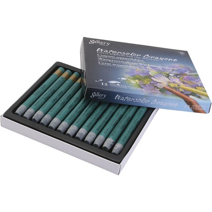 Aquarelkrijt, petrol (706), 12 stuk/ 1 doos