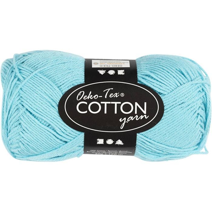 Katoengaren, 8/4, L: 170 M, turquoise, 50gr/ 1 bol
