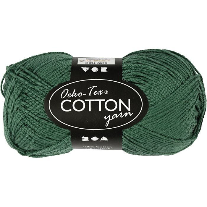 Katoengaren, afm 8/4, L: 170 M, donkergroen, 50 gr/ 1 bol