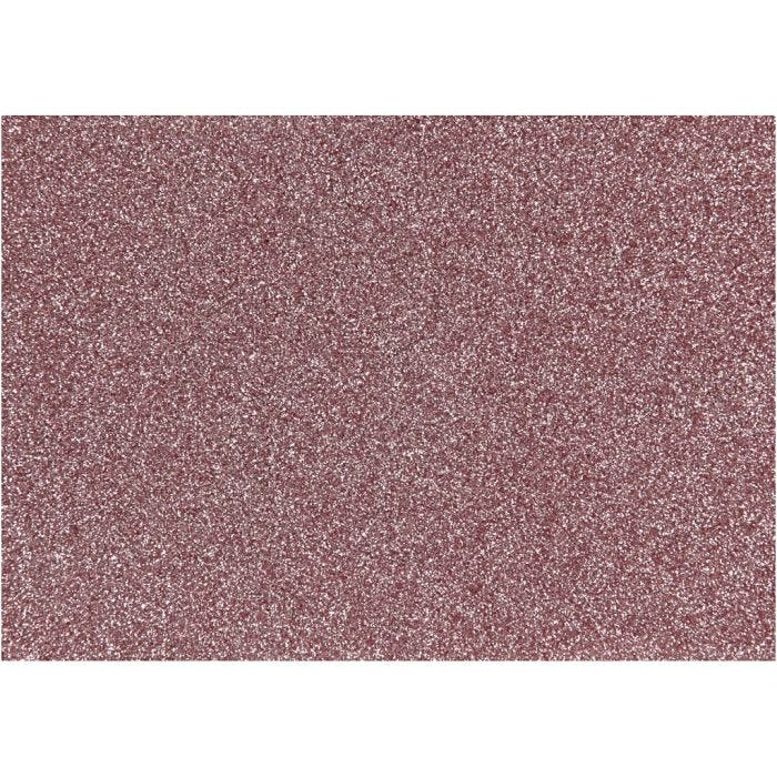 Opstrijkfolie, A5, vel 148x210 mm, glitter, lichtrood, 1 vel