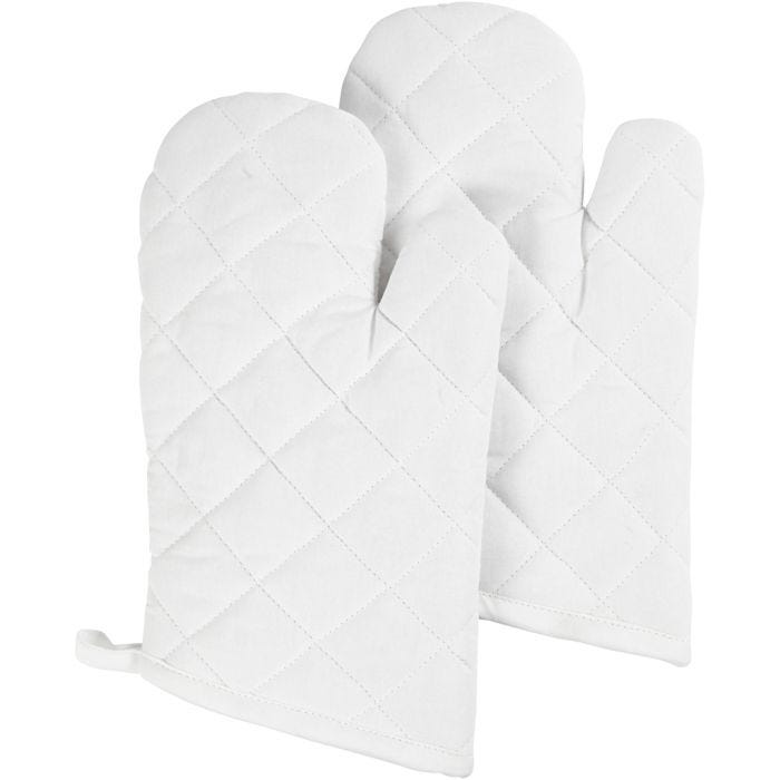 Ovenhandschoen, afm 18x28 cm, 145 gr, wit, 2 stuk/ 1 doos