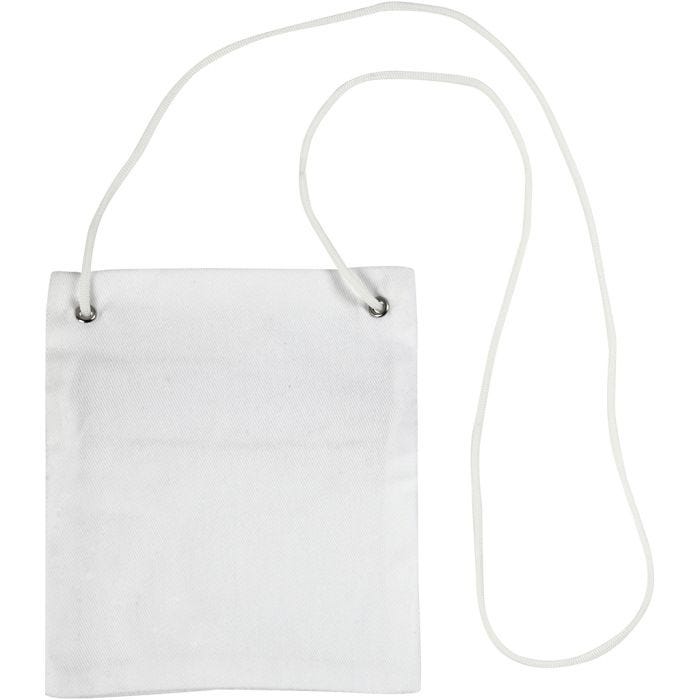 Hangportemonnee, afm 13x15 cm, 210 gr, wit, 1 stuk
