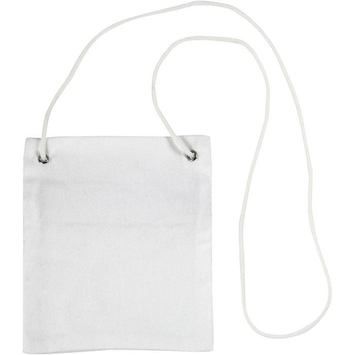 Hangportemonnee, afm 13x15 cm, 210 gr, wit, 12 stuk/ 1 doos