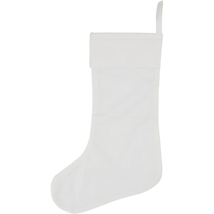 Kerstsok, H: 40 cm, B: 26 cm, 210 gr, wit, 1 stuk