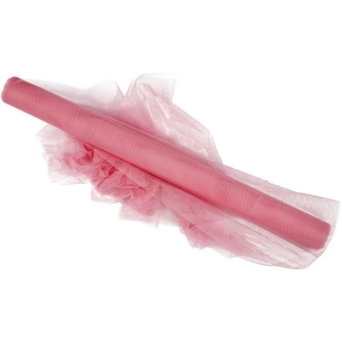 Tule, 50 cm, roze, 5m/ 1 rol