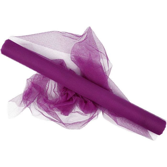 Tule, B: 50 cm, paars, 5 m/ 1 rol